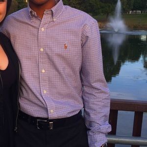 POLI RALPH LAUREN cotton plaid button-up